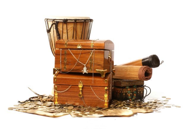 宝藏箱子与金币矢量图免费下载_psd格式_767