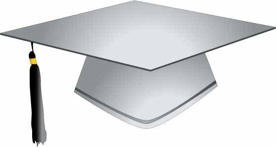 插画 博士帽 学士帽 学习 办公用品矢量图免费下