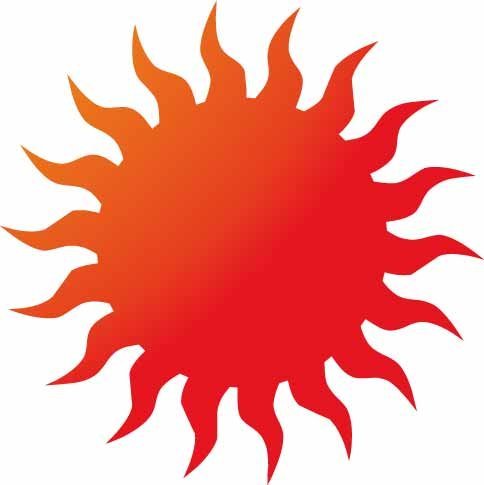 插画 天气预报 图形 晴天 太阳模板免费下载_a