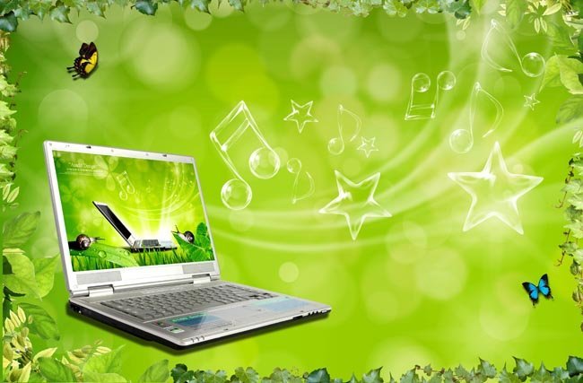 本电脑水晶音符模板免费下载_psd格式_3500像