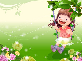 快乐童年背景PPT图片免费下载