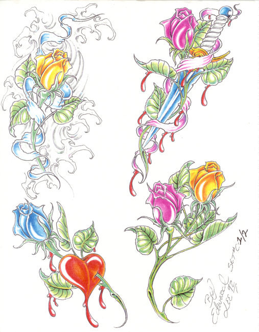 玫瑰花纹身图案高清图片免费下载_jpg格式_12