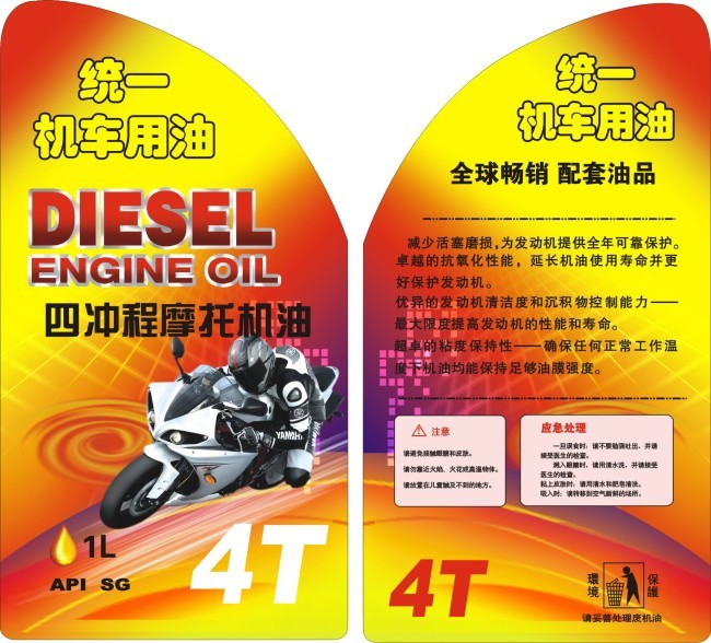 摩托车机油 商标科改模板免费下载_cdr格式_编
