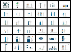 高盟VI标识系统方案公司内部参观指示牌图片素
