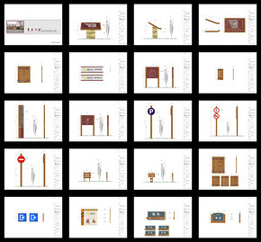 高盟VI标识系统方案公司内部参观指示牌图片素