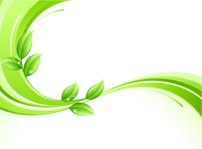 春天动感绿叶线条模板免费下载_eps格式_编号