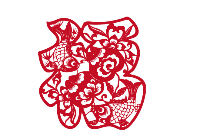 福红色剪纸节日矢量矢量素材 矢量 红色 节日 福 剪纸 矢量素材