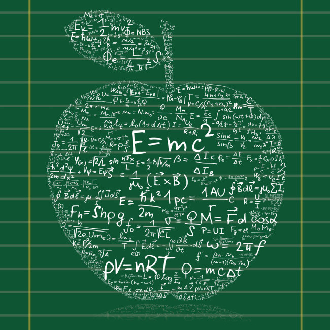 创意数学公式图案背景矢量素材