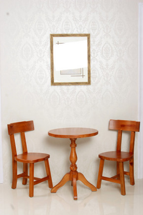 圆月、桃花、一对小鸟儿 电脑绘制水墨画桌面