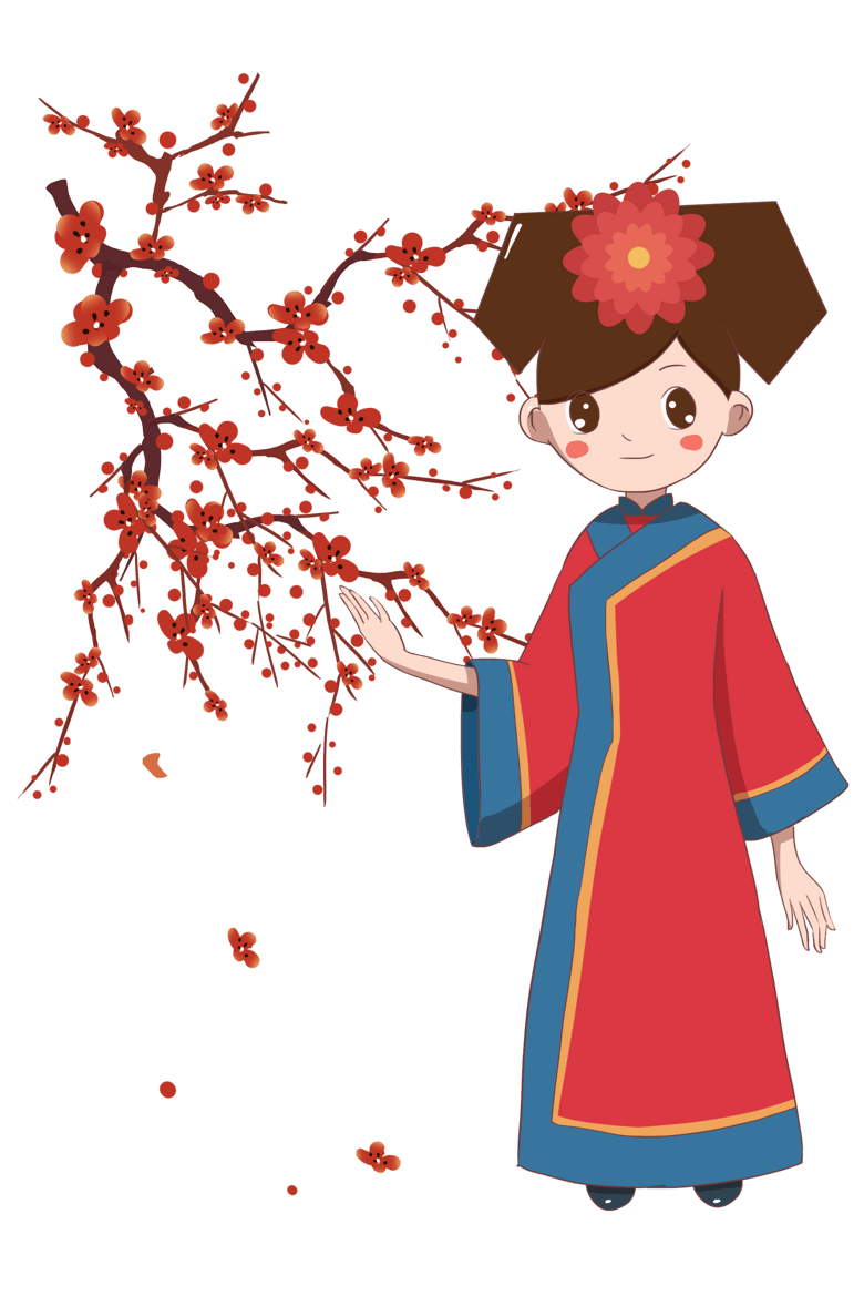 宫廷漂亮宫女插画