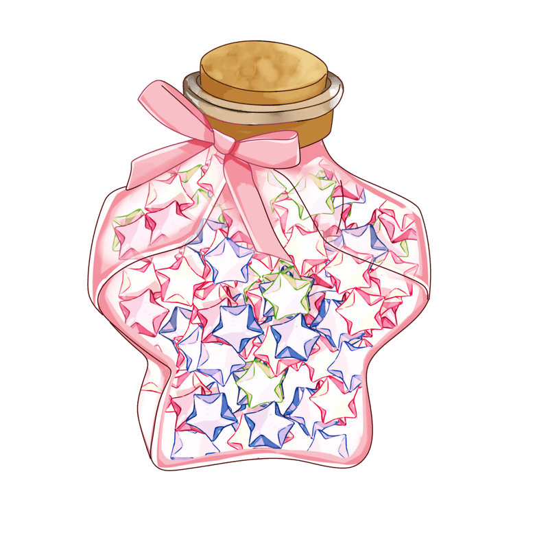 粉色浪漫卡通星星瓶模板免费下载_psd格式_2