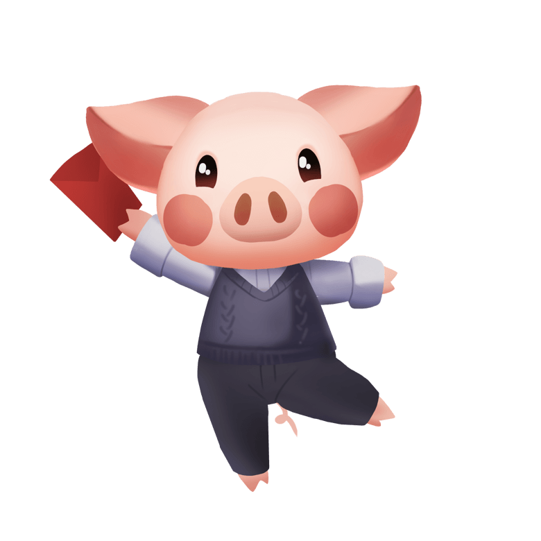 新年小猪2019红包png免扣卡通手绘模板免费下