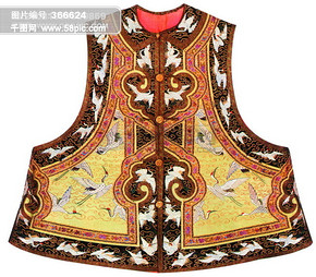 民间服饰 清朝官服 布艺 古龙 双龙 龙凤呈祥 古服 绣花 民间艺术 中华刺绣 PSD分层素材源文件 中国传统元素整合图库