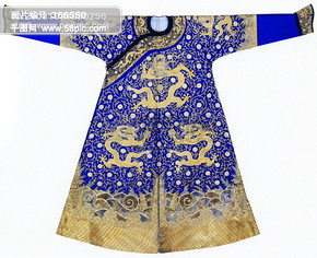 民间服饰 清朝官服 布艺 古龙 双龙 龙凤呈祥 古服 绣花 民间艺术 中华刺绣 PSD分层素材源文件 中国传统元素整合图库
