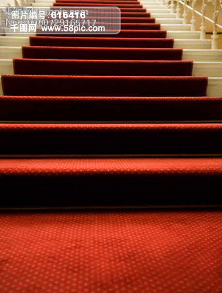 阶梯台阶迎宾红地毯高清图片免费下载_jpg格式