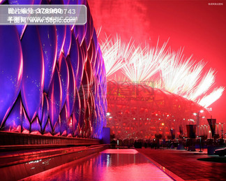 北京奥运会开幕式装饰画免费下载_北京奥运会