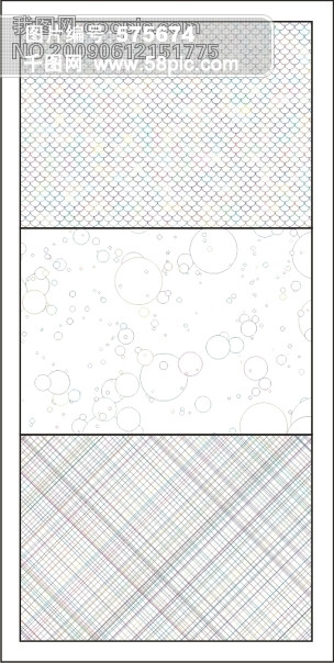 彩色泡泡、彩色鳞片、彩色阴影线条模板免费下