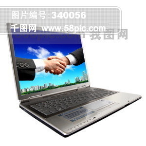 蓝天白云 笔记本 手提电脑 工作人员 手机 建筑