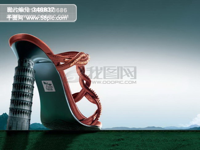 红蜻蜓凉鞋广告矢量图免费下载_psd格式_850