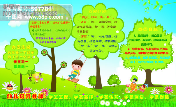 幼儿园学校,幼儿培养目标矢量图免费下载_格式