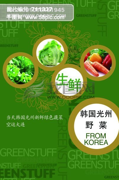 韩国生鲜菜品矢量图免费下载_psd格式_408像