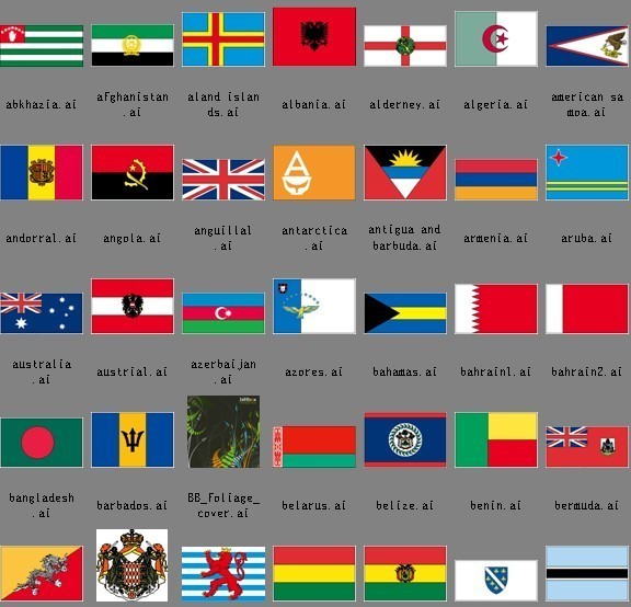 274个矢量国旗矢量区旗矢量旗帜素材