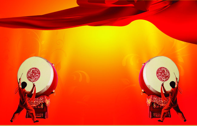 喜庆背景(击鼓)