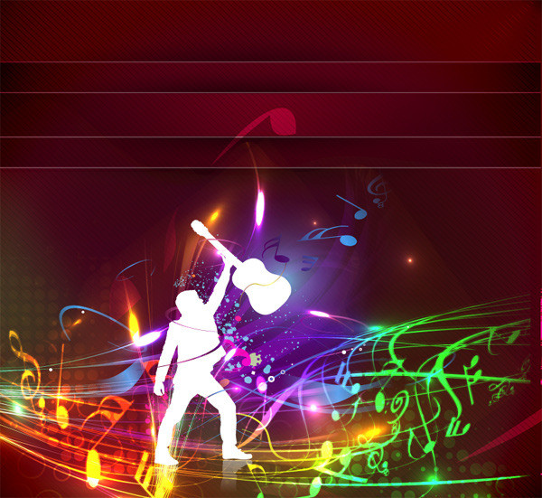 矢量动感潮流音乐背景素材