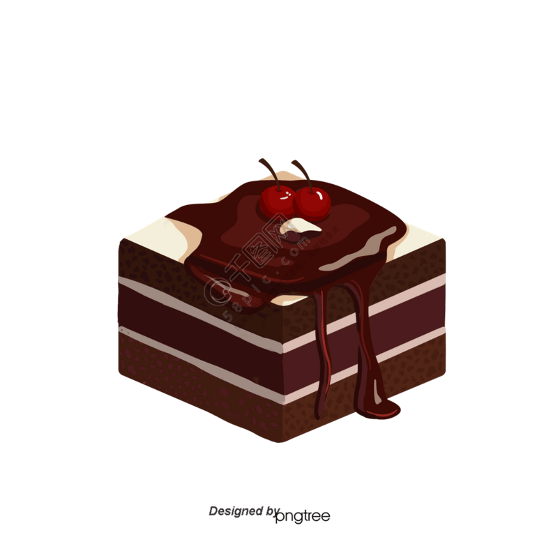 德国可口巧克力黑森林蛋糕模板免费下载_psd