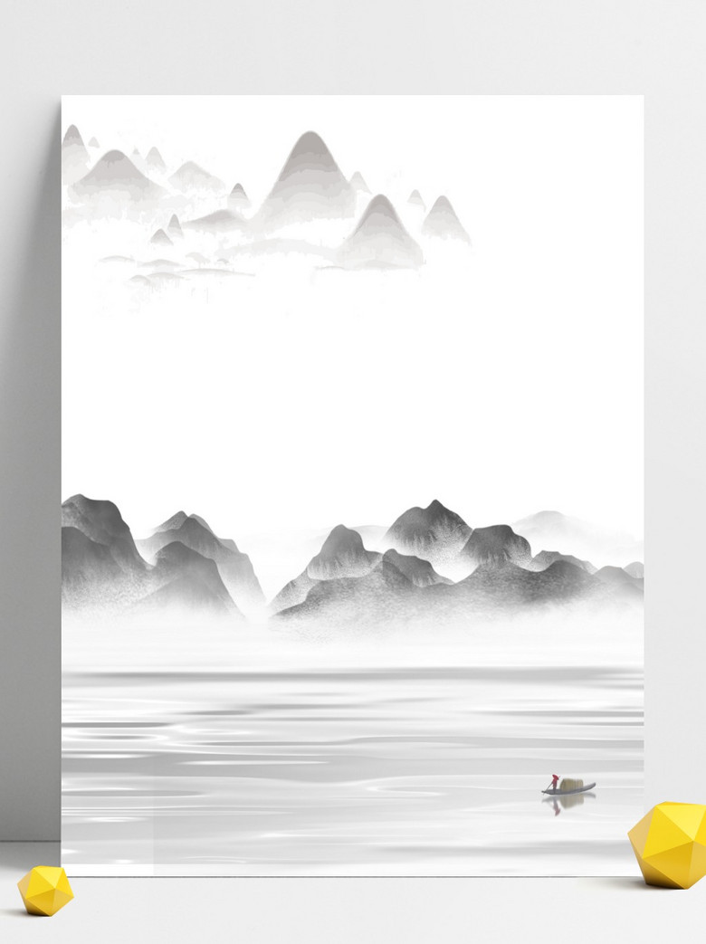 河边古风背景图片模板免费下载_psd格式_