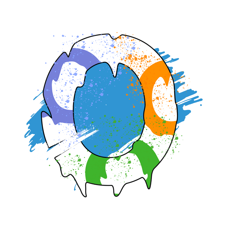 创意涂鸦白色psd字母o