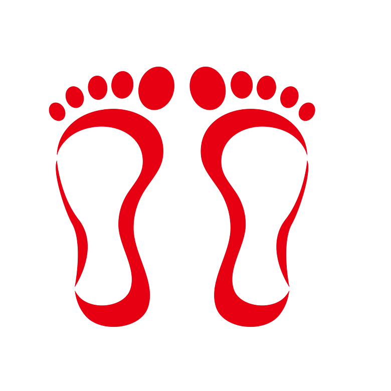 彩色蓝粉男女婴儿脚印脚丫