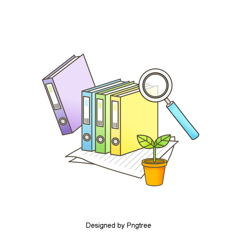 卡通手绘学校书籍文具设计