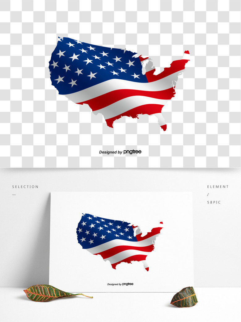 飘扬的美国国旗模板免费下载_ai格式_1200