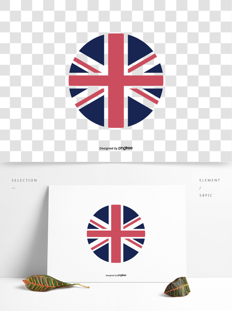 卡通英国国旗图案装饰模板免费下载_eps
