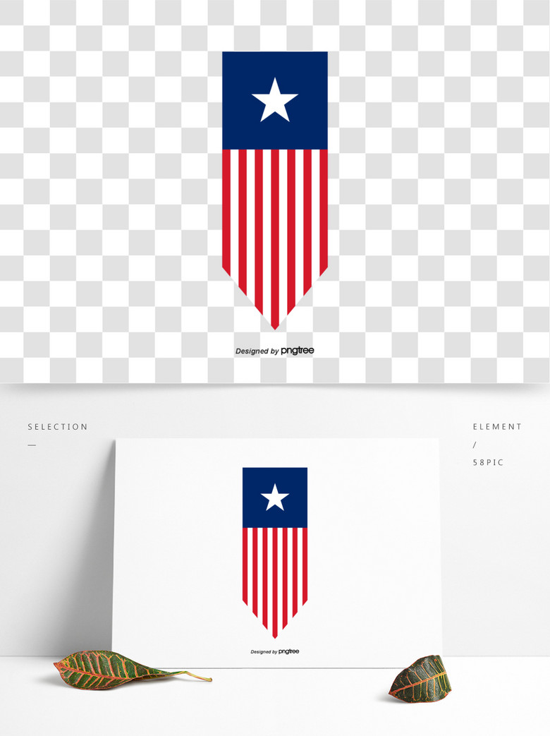 卡通美国国旗图案的徽章模板免费下载_eps