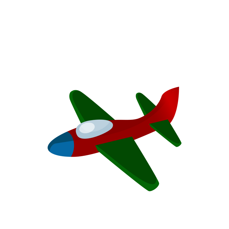 卡通飞机儿童免扣素材