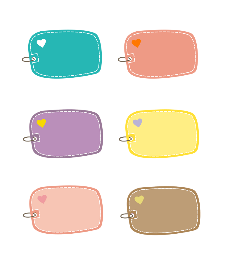 彩色卡通便签素材