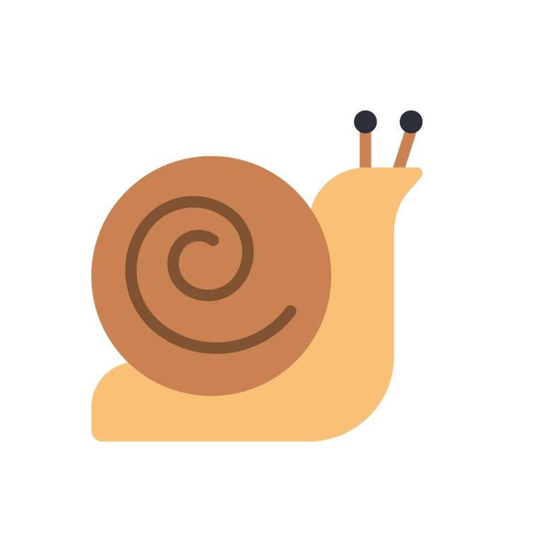 蜗牛卡通免扣素材