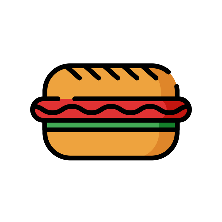 汉堡包卡通免扣素材