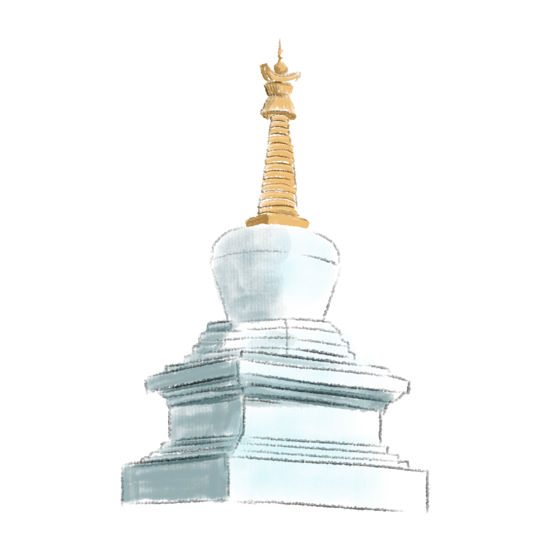 卡通白塔建筑景观