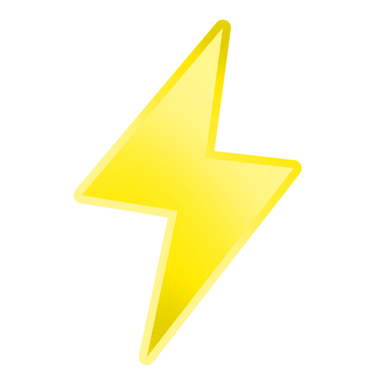 黄色闪电免扣图案