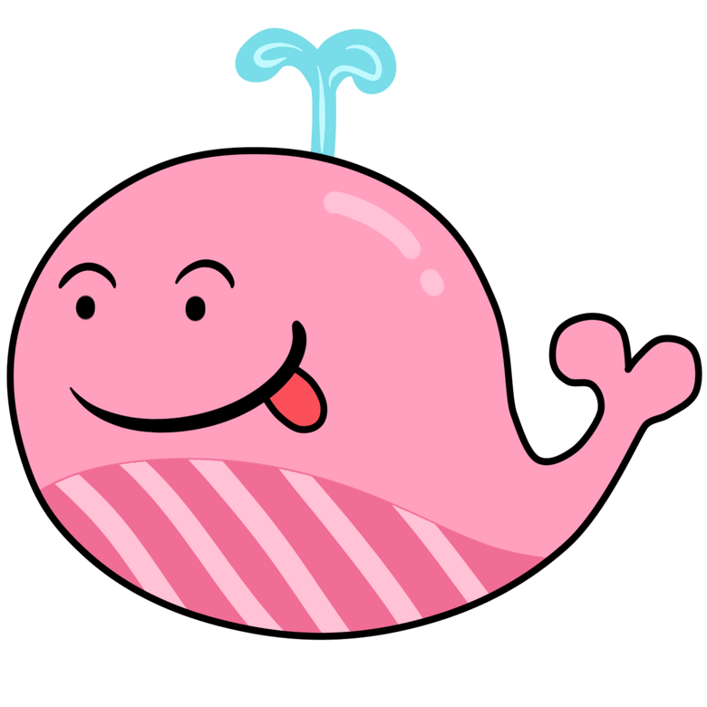 鱼装饰可爱粉色小鲸鱼