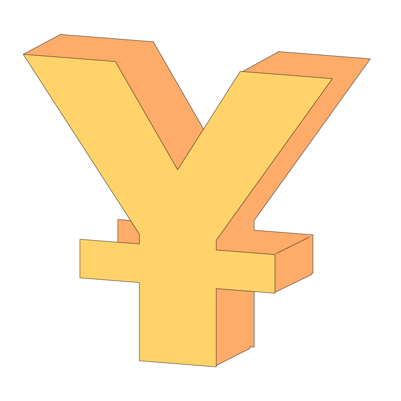 卡通橙色金钱符号图标免扣图