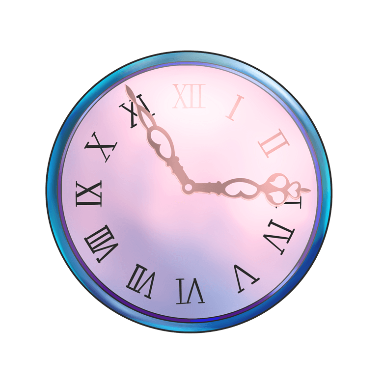 美丽时钟卡通插画