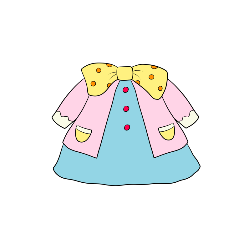 粉色儿童衣服 卡通免抠