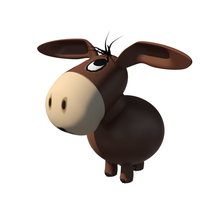 儿童玩具咖啡色的小毛驴