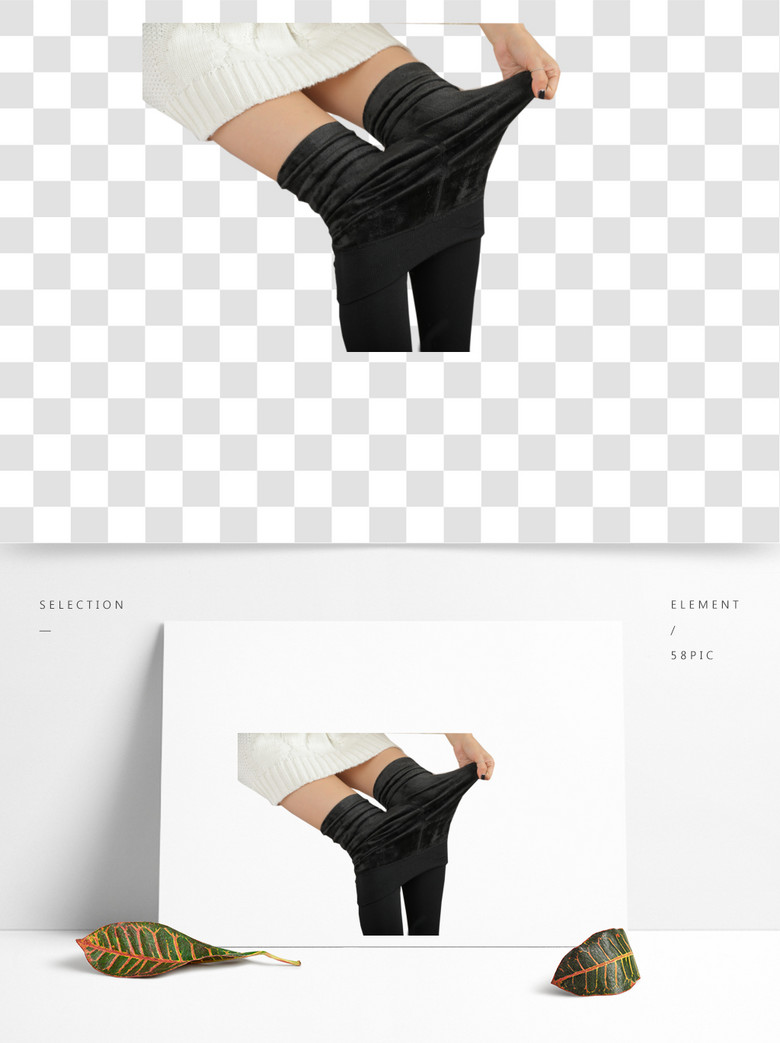 美女性感瘦腿打底裤模板免费下载_psd格式_2