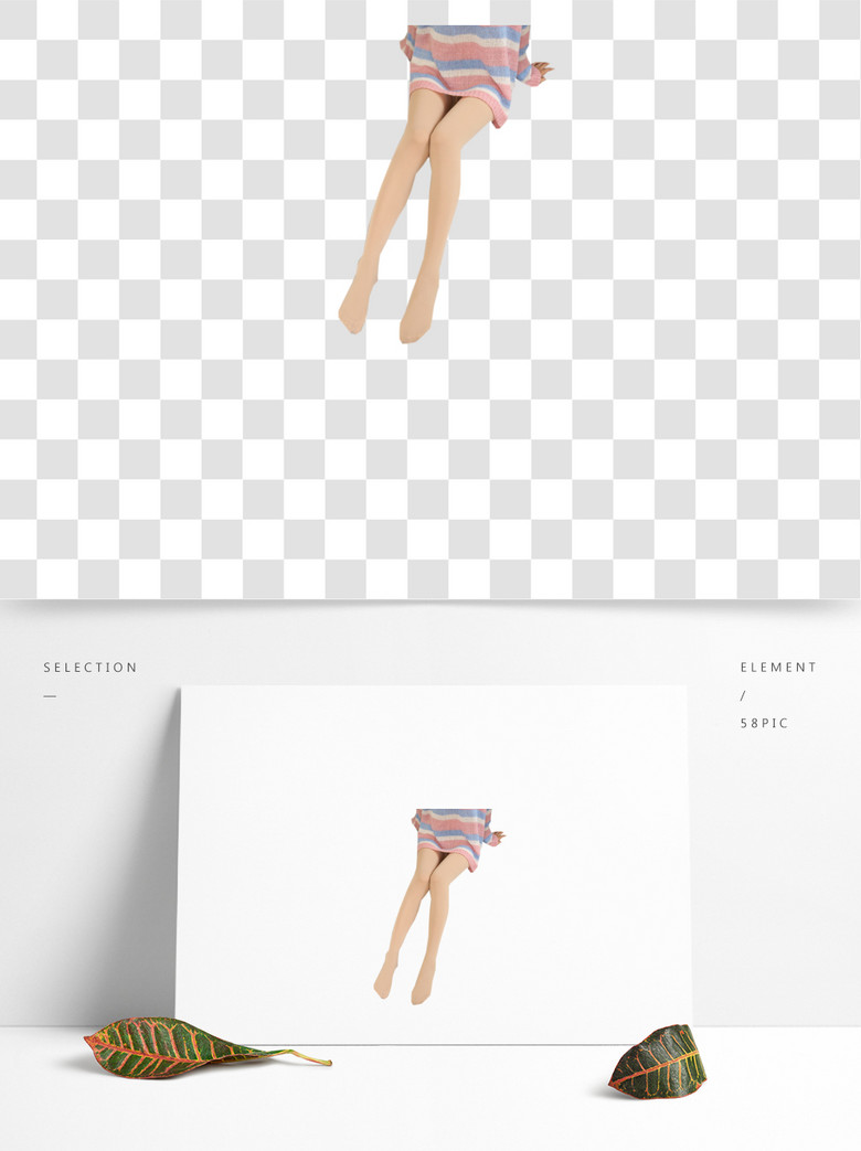 美女性感瘦腿打底裤模板免费下载_psd格式_2