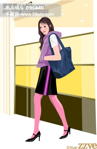 韩国人物素材矢量图免费下载_ai格式_编号691440-千图网